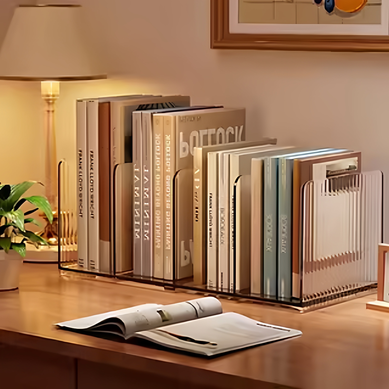 桌面书本收纳架学生书桌书立架