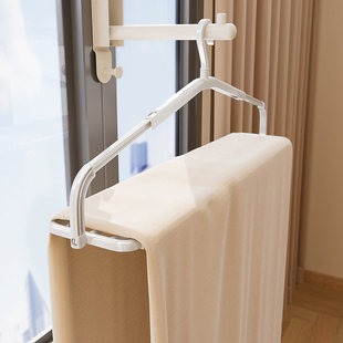 日本大衣架晒被子床单神器家用挂衣加粗加大可折叠可伸缩浴巾衣架