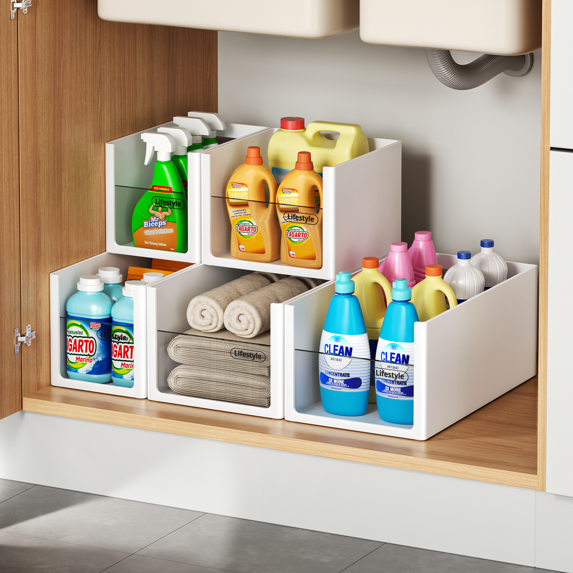 厨房收纳盒水槽下转角橱柜收纳盒