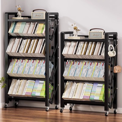 日本儿童书架落地置物架可移动