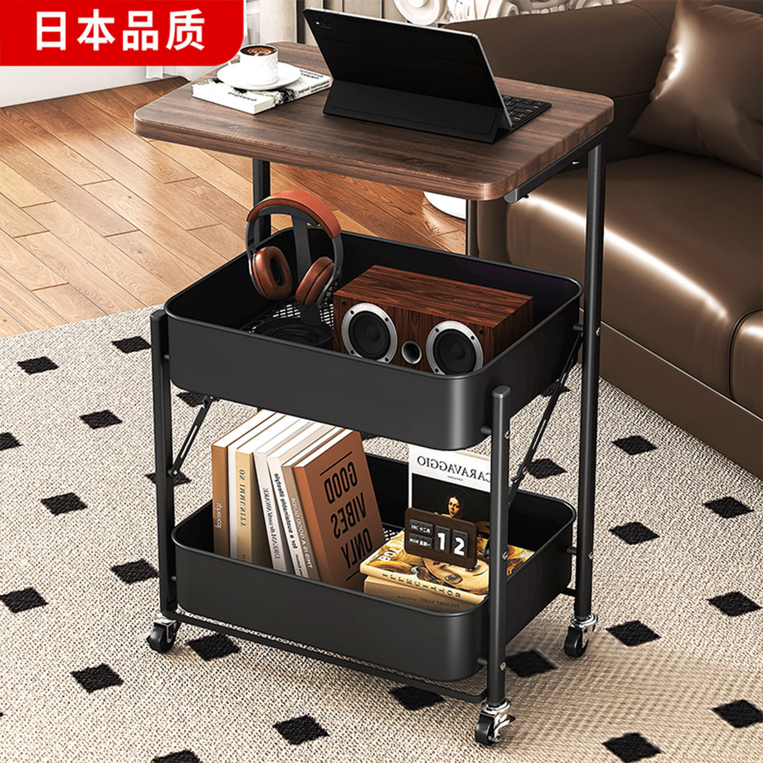 日本中古可移动小推车收纳置物架床头柜客厅沙发边几零食收纳架子,住宅家具,移动边几/推车,淘宝优惠券,粉丝福利购,淘宝优惠卷