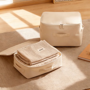 日本帆布被子收纳袋纯棉大容量棉被防尘袋防水防潮装衣服收纳袋子