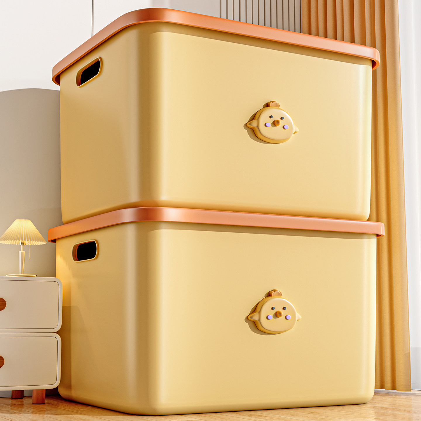 日本桌面收纳盒厨房杂物零食玩具整理盒带盖长方形橱柜储物收纳筐,收纳整理,收纳箱,淘宝优惠券,粉丝福利购,淘宝优惠卷