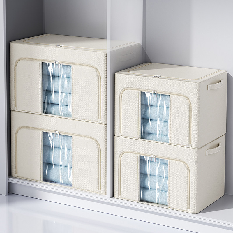 日本衣服收纳箱家用牛津布百纳箱衣物被子储物箱折叠整理箱收纳盒