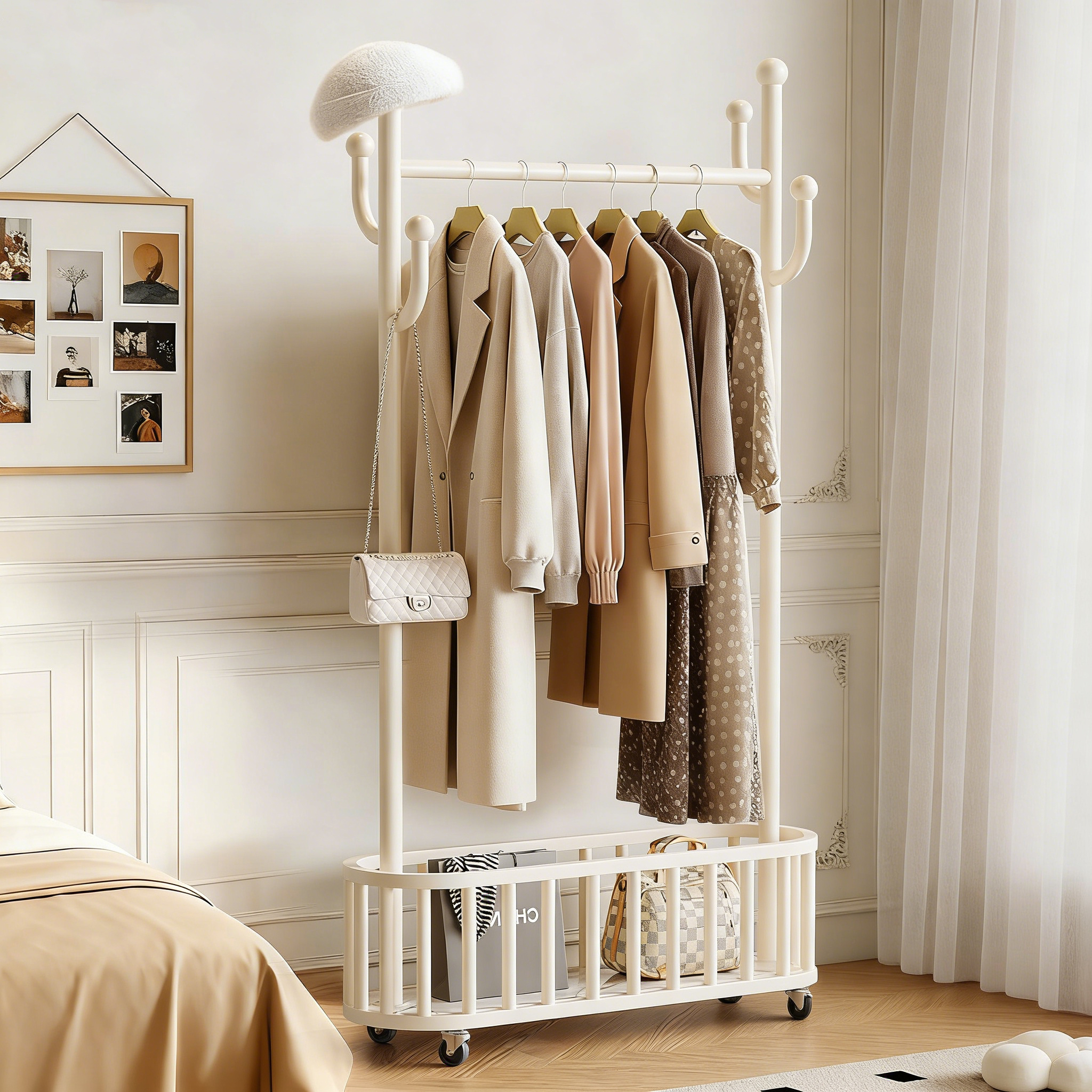 日本衣架落地家用卧室挂衣架