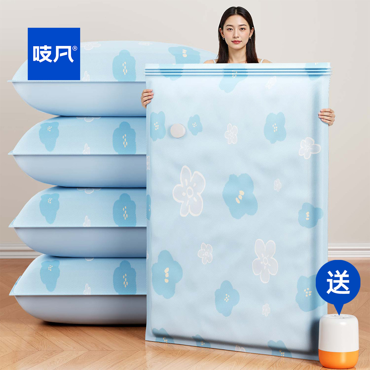 日本抽真空压缩袋收纳袋衣服棉被子装衣物专用牛津布加厚棉被布艺