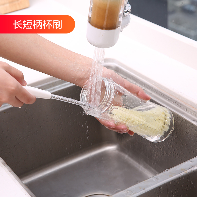 日本洗杯子神器360度旋转玻璃杯清洗刷厨房用刷茶壶茶杯奶瓶刷子