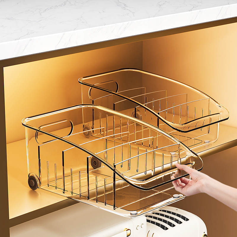 本厨房收纳盒透明橱柜整理