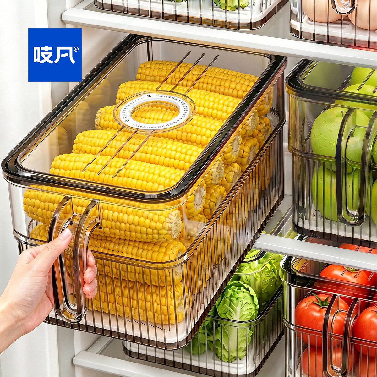 日本冰箱收纳盒保鲜盒食品级整理盒蔬菜鸡蛋储物盒冷冻专用神器