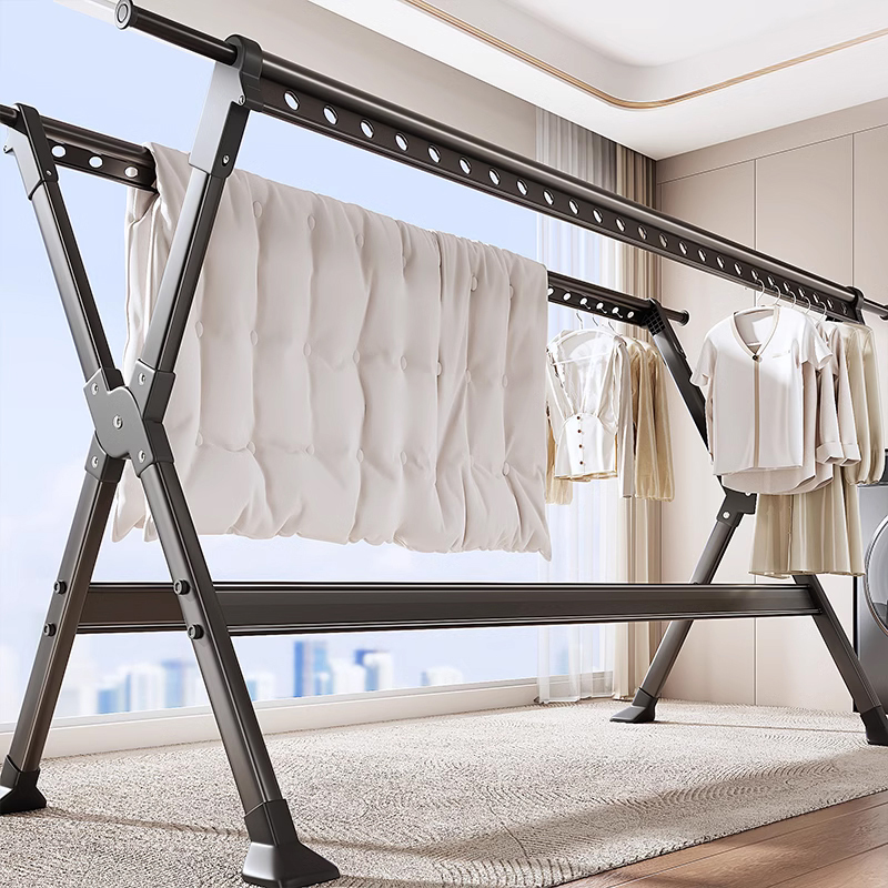 日本家用陽臺晾衣架伸縮