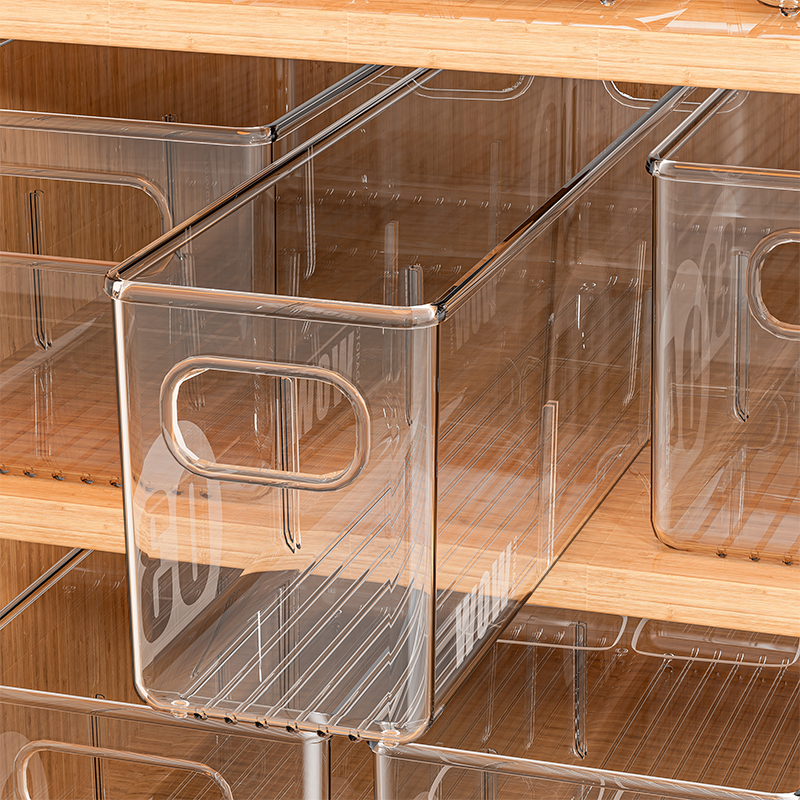 透明收纳盒长方形窄小型收纳盒