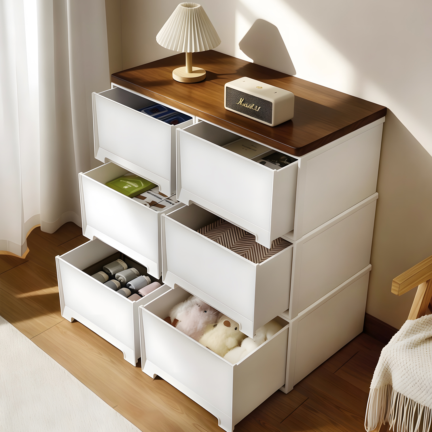 收纳箱抽屉式整理箱收纳柜斗柜