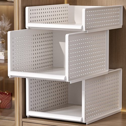 日本衣柜分层隔板收纳神器抽屉式