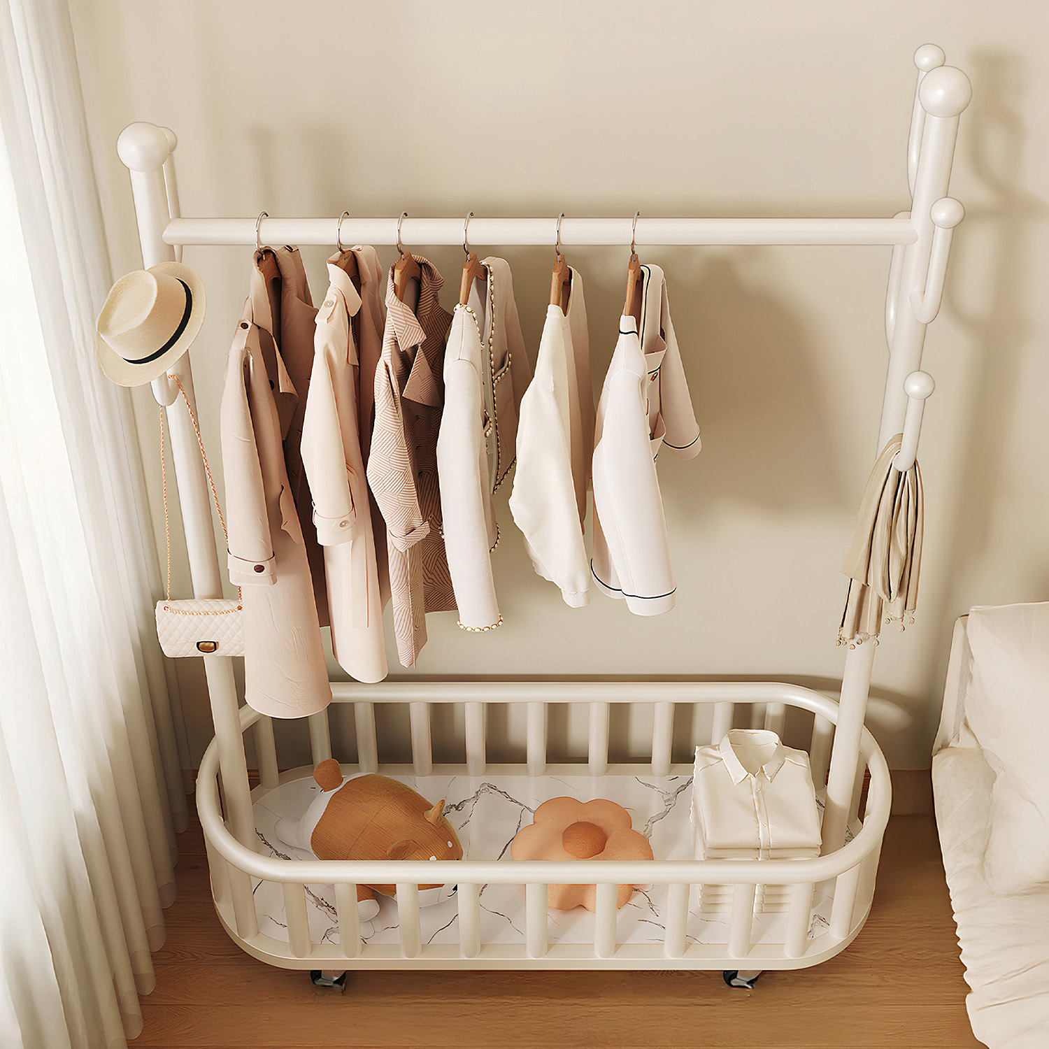 日本衣架落地家用卧室挂衣架