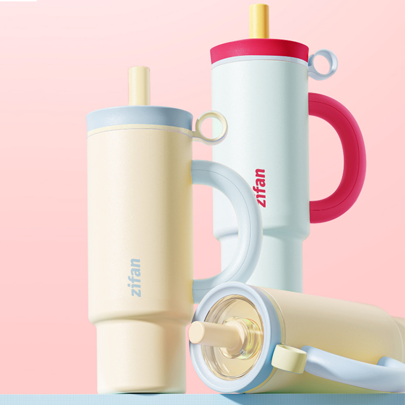 巨无霸吸管保温杯高颜值大容量