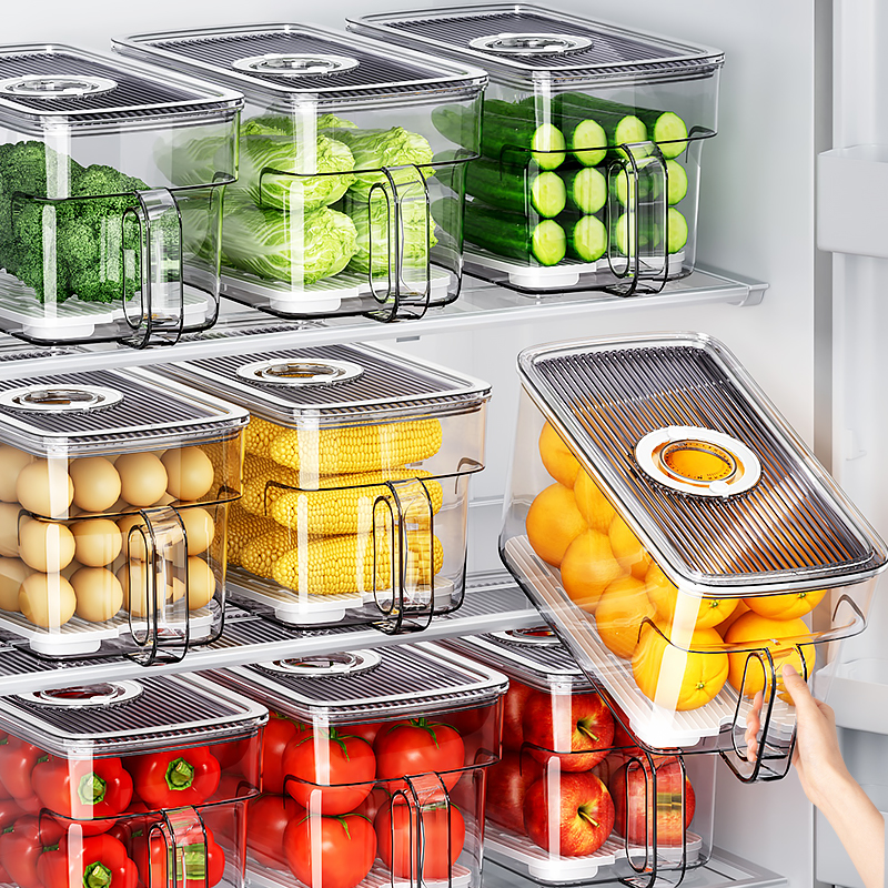 日本冰箱收纳盒整理盒保鲜盒食品级专用蔬菜鸡蛋冷冻神器储物盒子