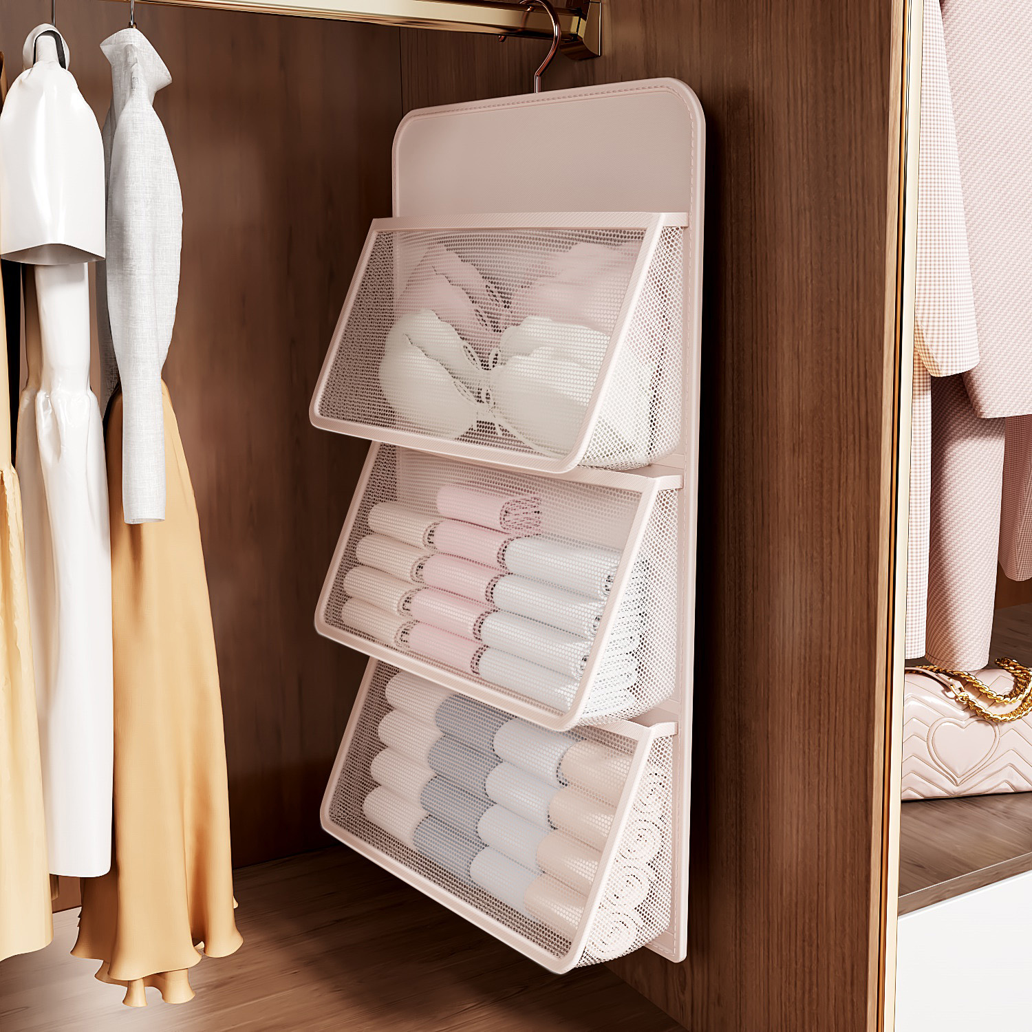 日本内衣袜子收纳挂袋