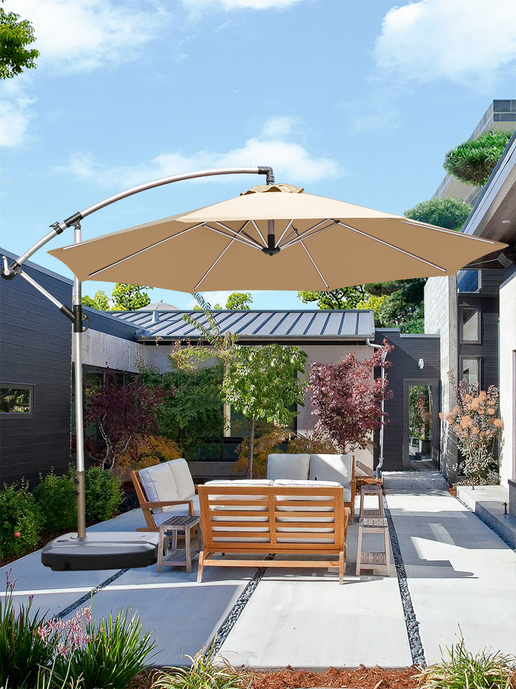 Outdoor parasol Courtyard umbrella Villa garden umbrella Balcony Banana umbrella Outdoor stall Beach large parasol folding