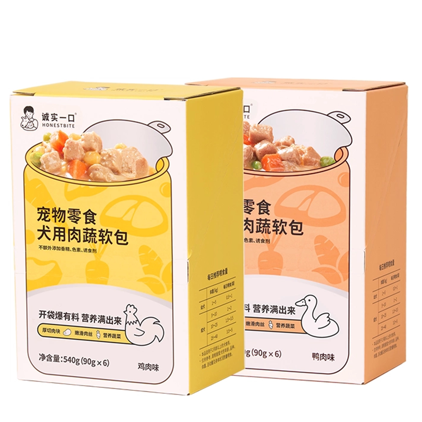 诚实一口犬用肉蔬菜软包零食餐包图片