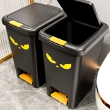 Мусорная бака домашняя спальня большая мощность ног-педаль 2024 Новая туалетная ванная комната кухня гостиная Light Luxury с крышкой