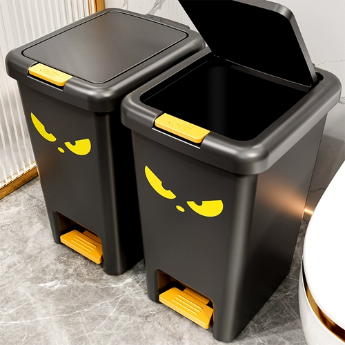 Мусорная бака домашняя спальня большая мощность ног-педаль 2024 Новая туалетная ванная комната кухня гостиная Light Luxury с крышкой