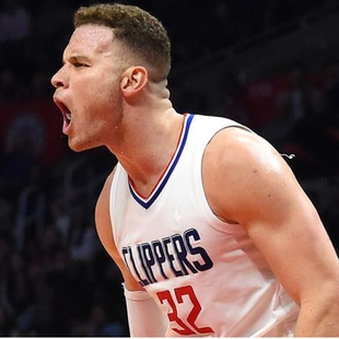 快船队Griffin 布雷克 格里芬32号城市版复古球衣背心篮球服