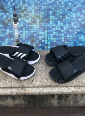 2019夏款阿迪达斯男沙滩游泳运动缓震休闲拖鞋F35588  F35587