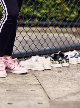 三叶草Stan Smith波浪线樱花粉板鞋小白鞋 BZ0656 BZ0401 BZ0412