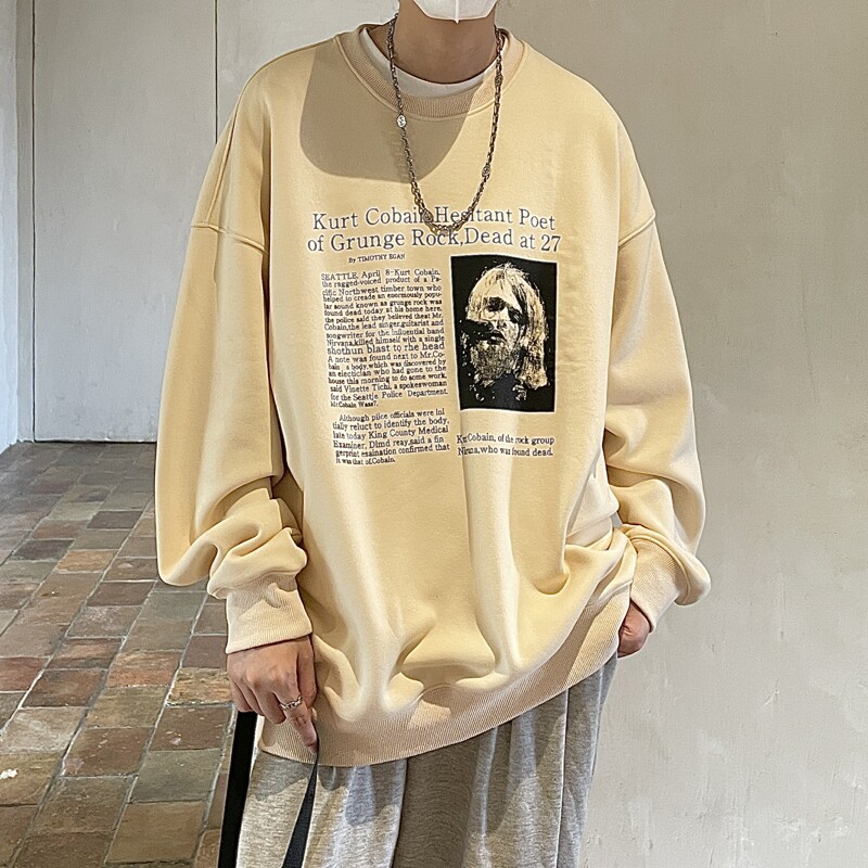 美式复古乐队圆领卫衣814-1-WY4300-P55控78（400克面部棉,男装卫衣,星座814-1