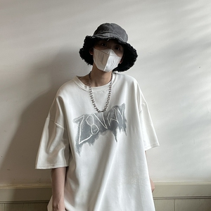 230克双纱夏季印花短袖T恤 814-1-T89-P45 控59（棉）图片