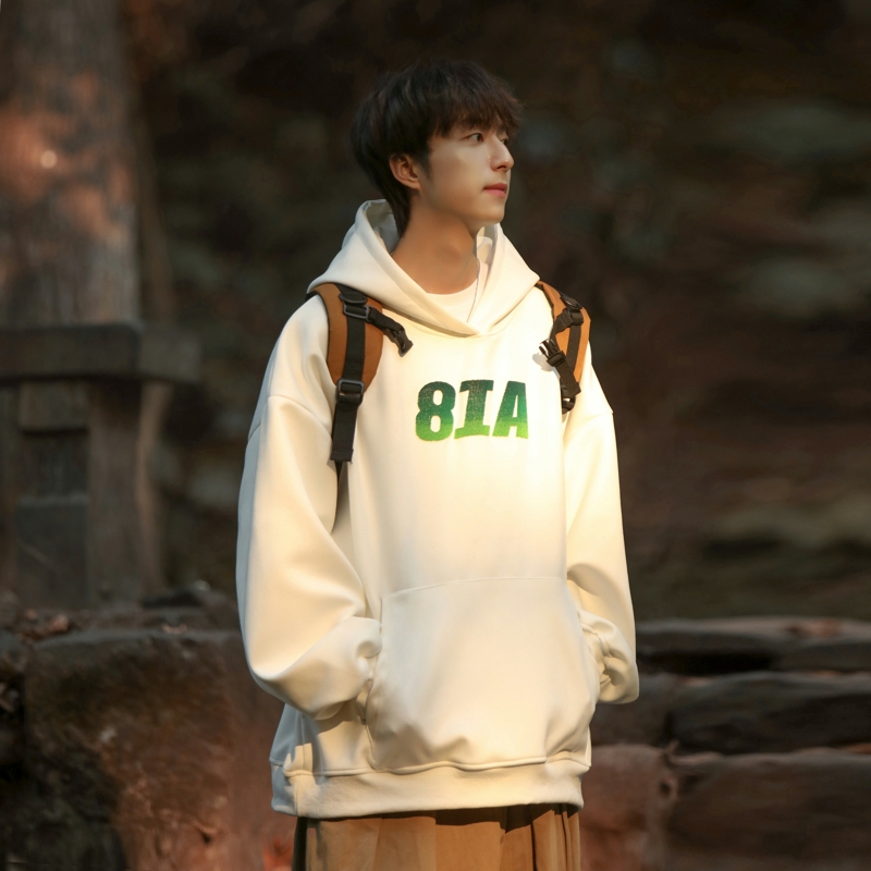 渐变牙刷绣麂皮绒连帽卫衣814-1-WY2040-P68控89（100聚酯纤维，男装卫衣，星座814-1