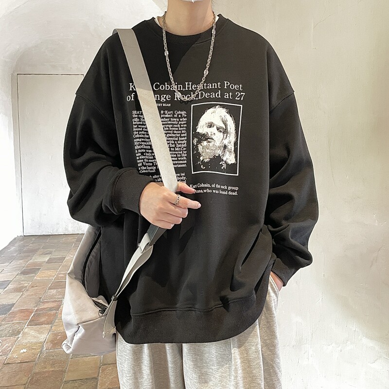美式复古乐队圆领卫衣814-1-WY4300-P55控78（400克面部棉,男装卫衣,星座814-1