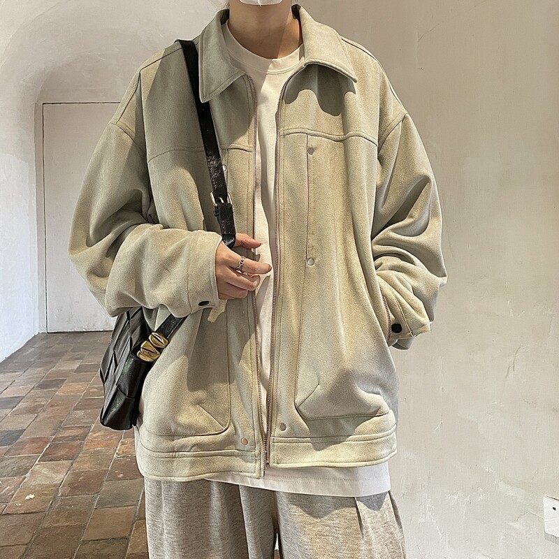 麂皮绒工装夹克外套814-1-JK600-P108控148（360克聚酯纤维,男装夹克,星座814-1
