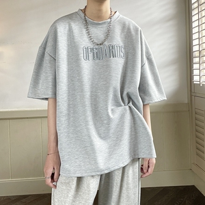 230克立体刺绣短袖T恤 814-1-T95-P45 控59（100棉）图片