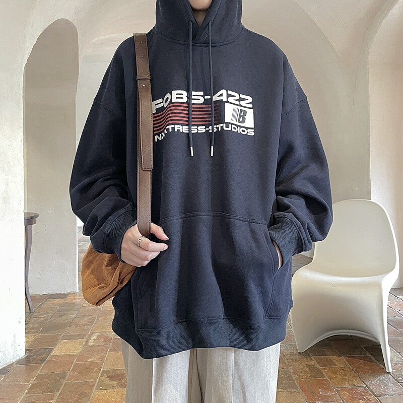 美式印花连帽卫衣814-1-WY4600-P6889（400克65%棉35聚酯,男装卫衣,星座814-1