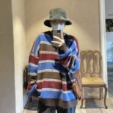 刷毛工艺条纹毛衣圆领针织衫男女814-1-M772-P78（100聚酯纤维），男装针织衫/毛衣，星座814-1