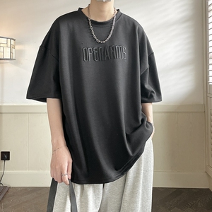230克立体刺绣短袖T恤 814-1-T95-P45 控59（100棉）图片