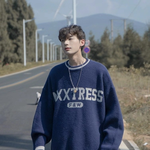 Cityboy字母提花圆领毛衣针织衫814-1-M604-P70 （100聚酯纤维）图片