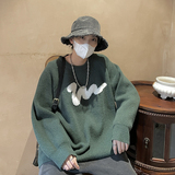 线条毛巾绣毛衣针织衫814-1-M774-P6889（聚酯纤维），男装针织衫/毛衣，星座814-1
