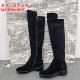 撤柜英伦风过膝长靴女冬季 38码 SATURDAYMODE正品 尖头弹力瘦瘦靴女