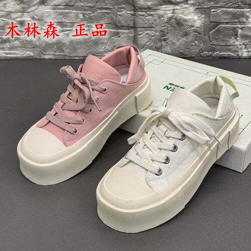商场正品撤柜处理春季新款厚底增高休闲系带透气百搭舒适女板鞋潮