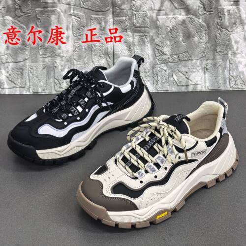 商场正品撤柜秋季圆头厚底老爹鞋百搭舒适增高休闲系带运动男单鞋