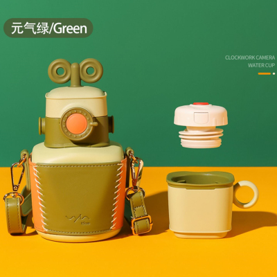 高颜值316不锈钢儿童保温杯女幼儿园男小学生水壶上学专用带吸管