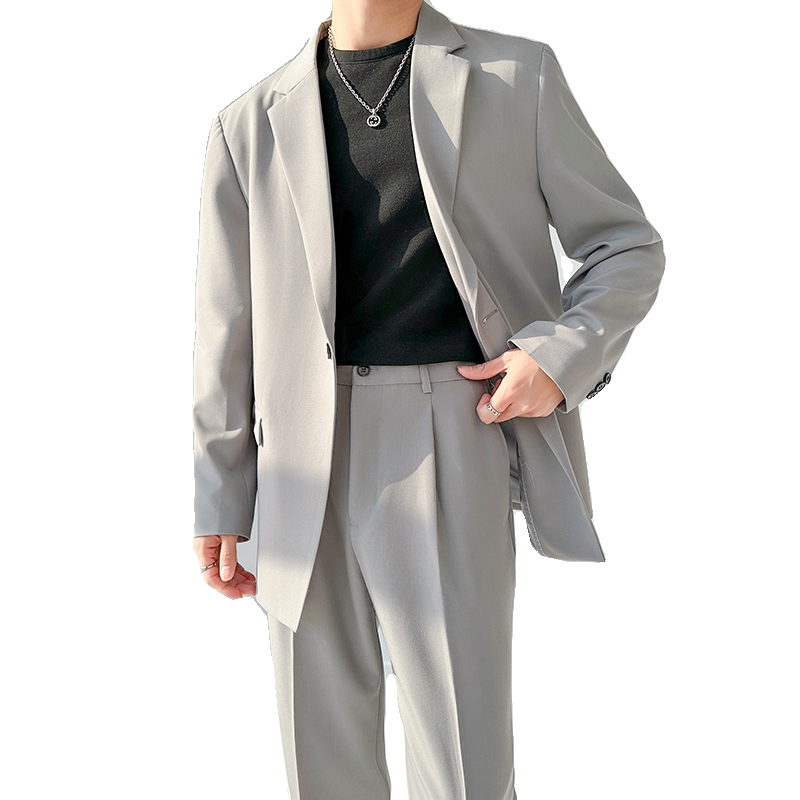 306B-2-T3250-P2302025夏季轻熟风男士微阔西服西裤两件套装,男装西服,星座507A（原星座306B-2）
