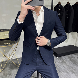 507A-T639-P225 2025春季时尚男士单扣西服西裤两件套装图片