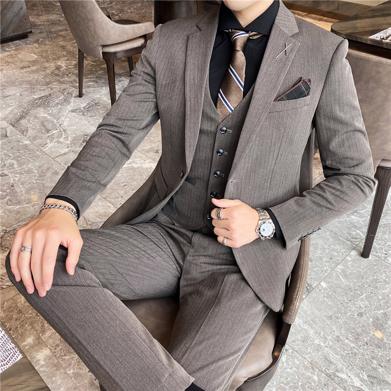 306B-2-SJT055-P2802024英伦绅士西服三件套结婚礼服新郎伴郎,男装西服,星座507A（原星座306B-2）