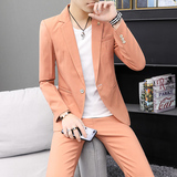 306B-2-LJT916-P1252025春装长袖纯色两件套装休闲结婚西装，男装西服套装，星座507A（原星座306B-2）
