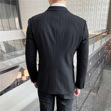 507A-SJT096-P2802025春季时尚男士休闲西服双排扣三件套装，男装西服套装，星座507A（原星座306B-2）