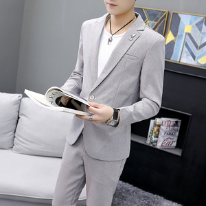 306B-2-LJT917-P125 2025秋季男士西服西裤两件套装职业装图片