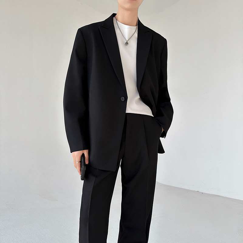 306B-2-T3230-P2002025春装新品轻熟风阔版西服西裤两件套装,男装西服,星座507A（原星座306B-2）